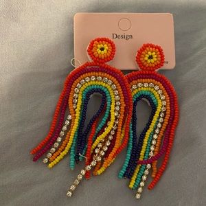 Rainbow fashion earrings
